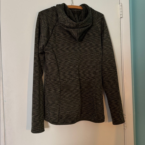 Spyder Active gray/olive hooded fleece Jacket size large L - Picture 4 of 7